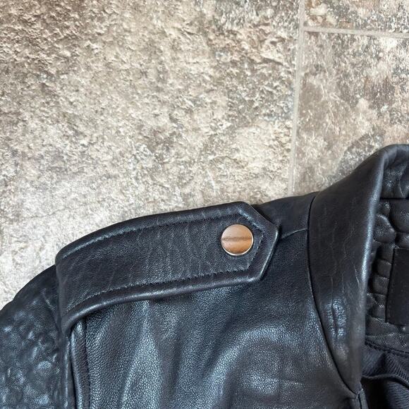 Lucky Brand lamb skin, Black leather jacket.  Women's size M - Picture 6 of 9